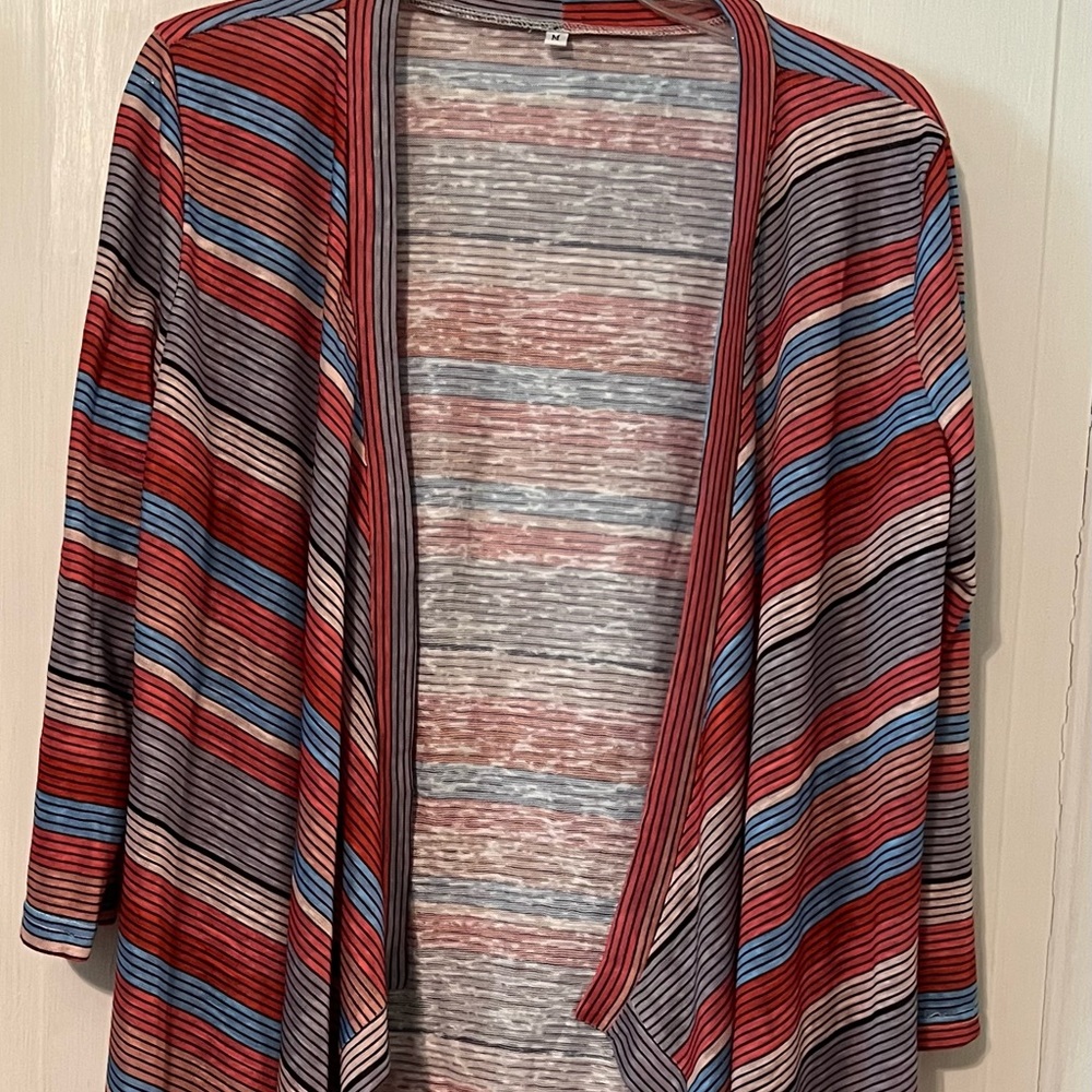 Cute striped kimono style top